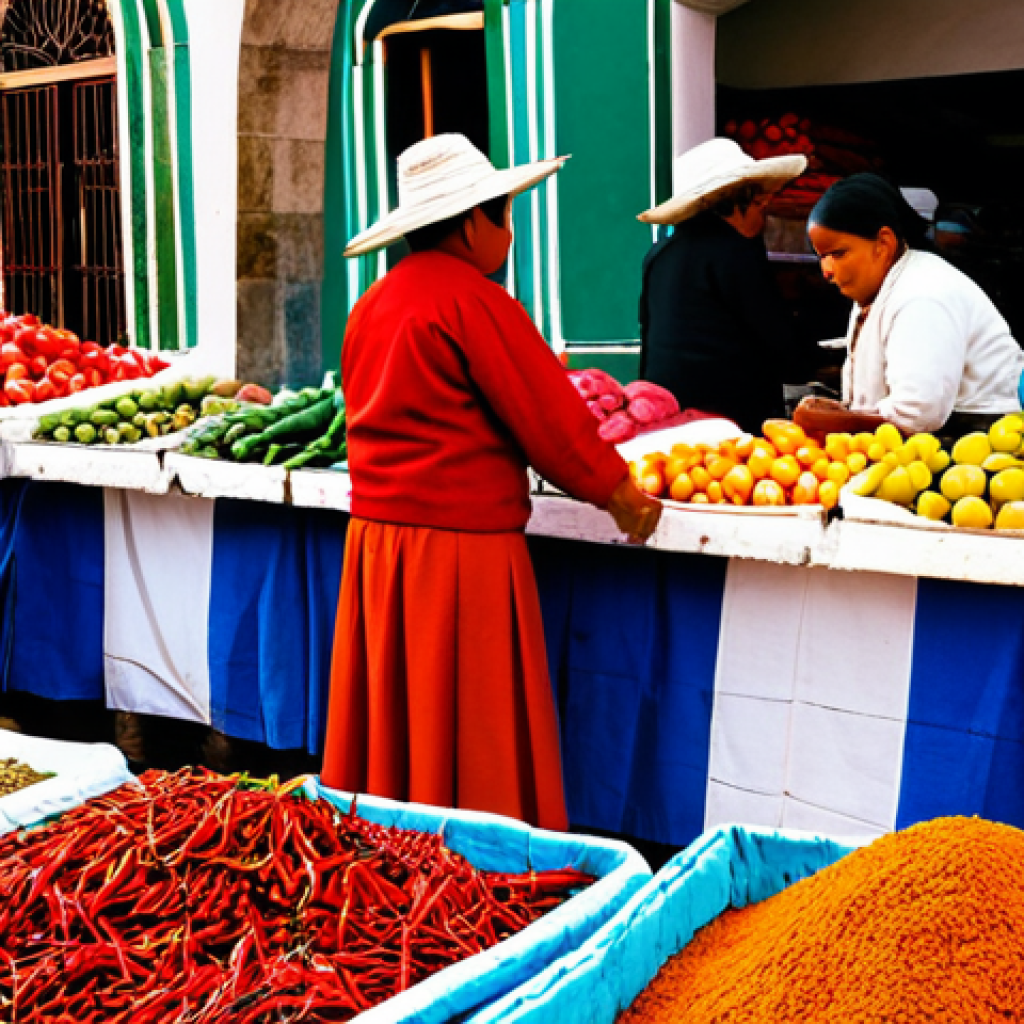 긍정적 정체성을 위한 다양한 문화 이해하기 - Oaxaca Market Scene**
"A vibrant and bustling marketplace in Oaxaca, Mexico, filled with colorful t...
