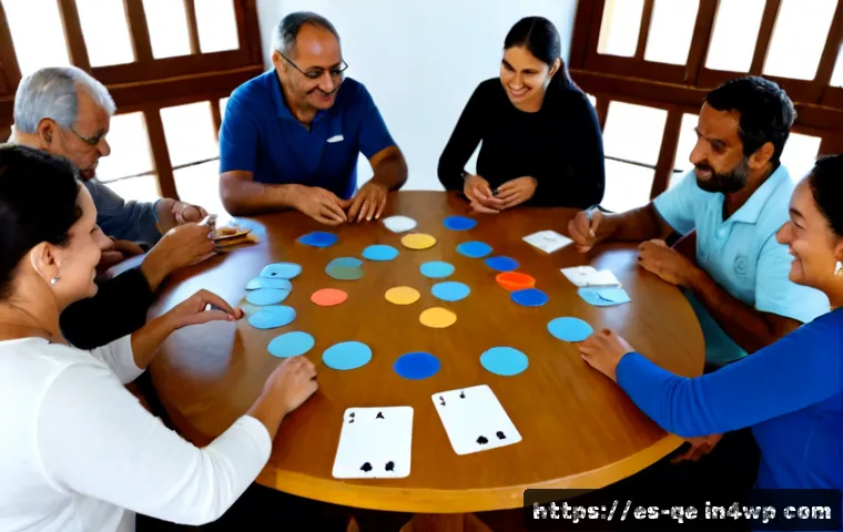 긍정적 정체성을 구축하기 위한 워크숍 기획 - Photorealistic workshop planning scene in a warm Spanish community center, diverse adult facilitator...